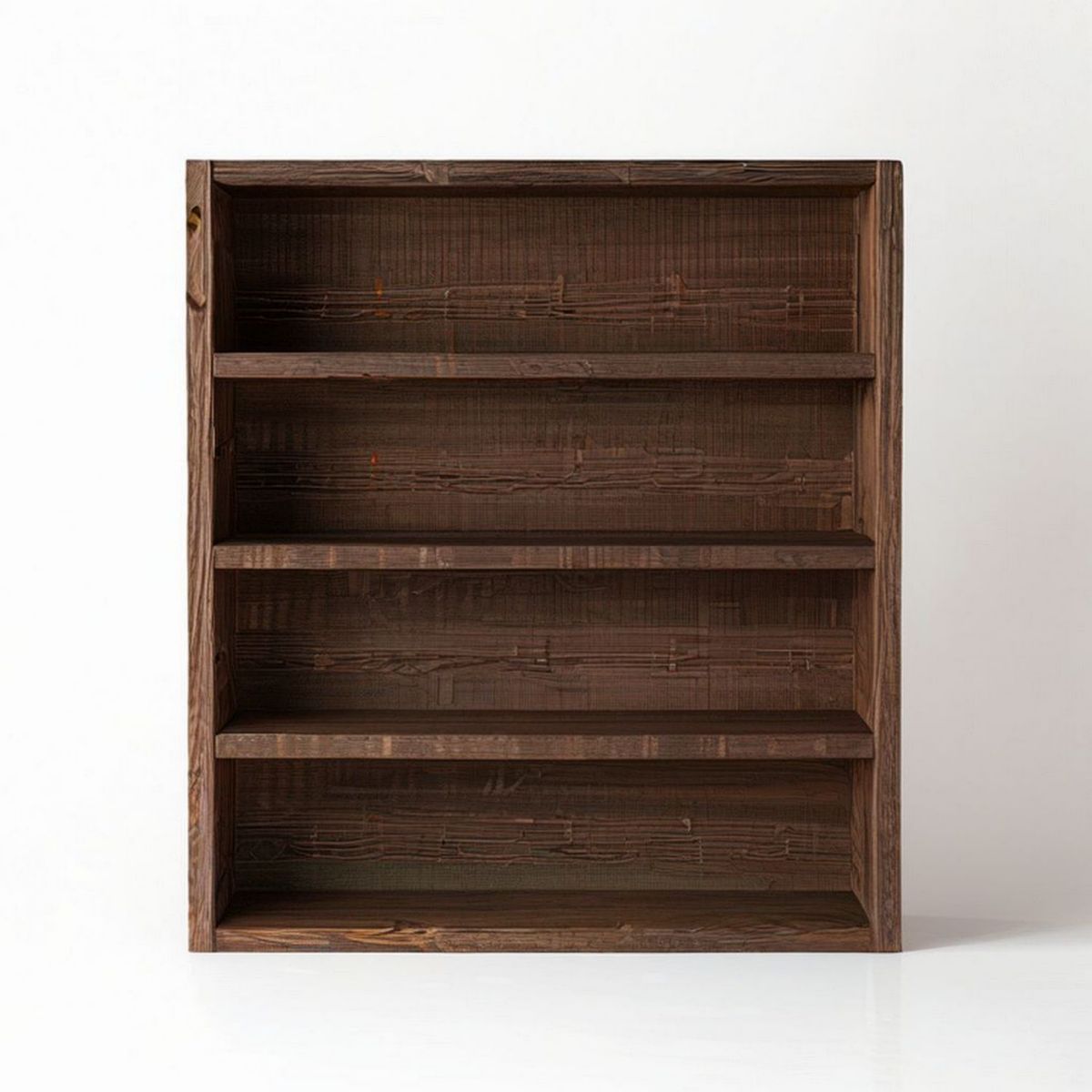 Rustykalny regał z litego drewna sosnowego 80 x 30 x 120 cm, ciemnobrązowy